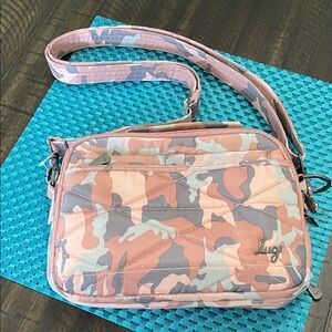 EUC Lug Camouflage Crossbody Bag in Pink and Gray
